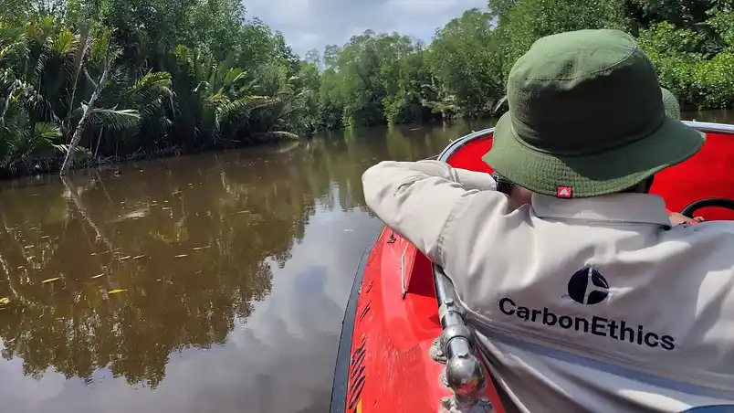 CarbonEthics team on boat